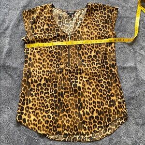 Express Animal Print V-Neck Top